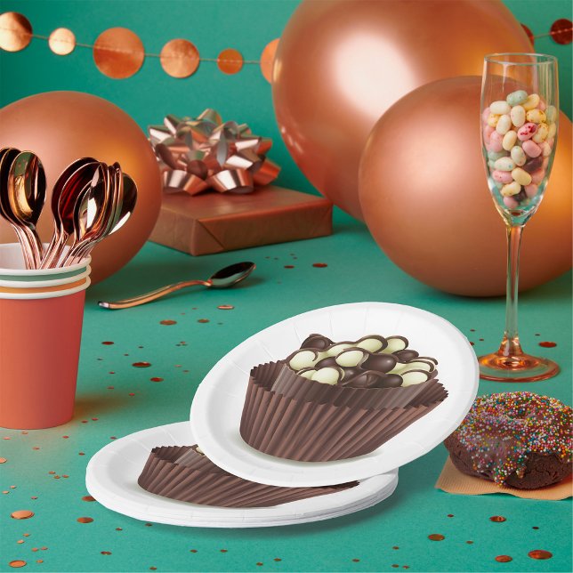 Chocolates in a Chocolate Cup Paper Plates (Creator Uploaded)