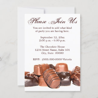 Chocolates Invitations