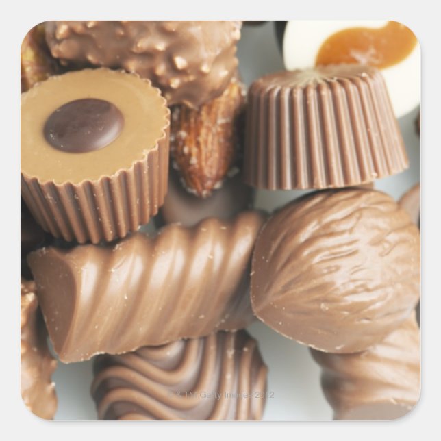 chocolates square sticker (Front)