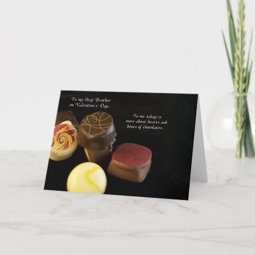 Chocolates Stepbrother Valentines Day Card