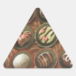 Chocolates & Truffles Triangle Sticker