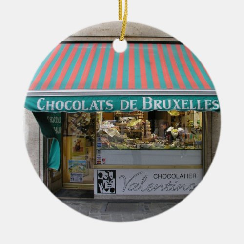 Chocolatier Brussels Belgium Ceramic Ornament