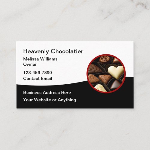 Chocolatier Chocolate Theme Business Cards