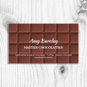 🍫 Chocolatier Custom Business Card
