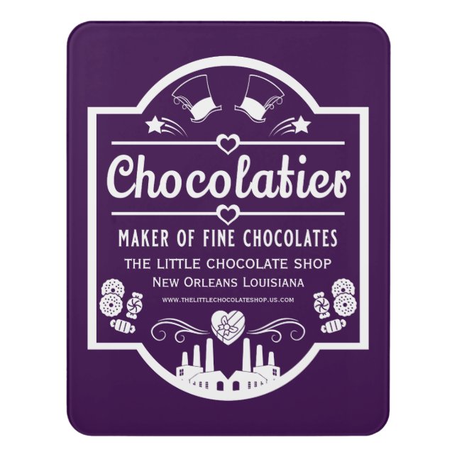 Chocolatier Maker Door Sign (Contemporary Vert)
