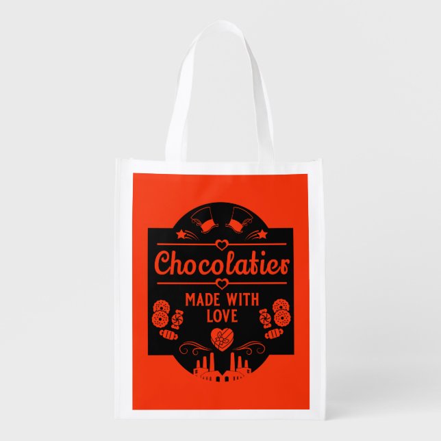 Chocolatier Maker Grocery Bag (Front)