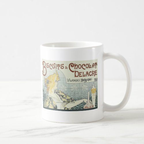 Chocoloate Art Nouveau Woman Coffee Mug