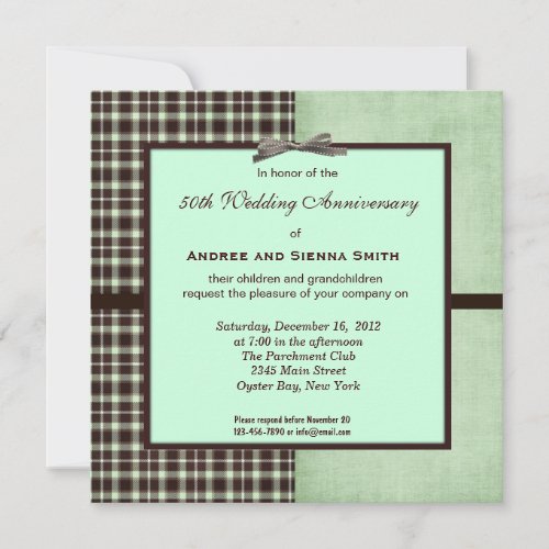 ChocoMint 50th Wedding Anniversary Invites