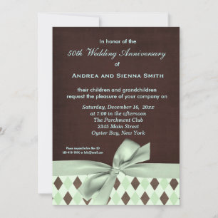 ChocoMint Wedding Anniversary Invitation