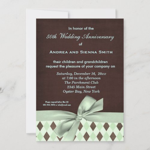 ChocoMint Wedding Anniversary Invitation