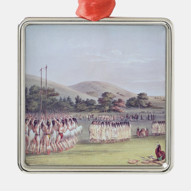 Choctaw Ball-Play Dance, 1834-35 Metal Ornament (Front)