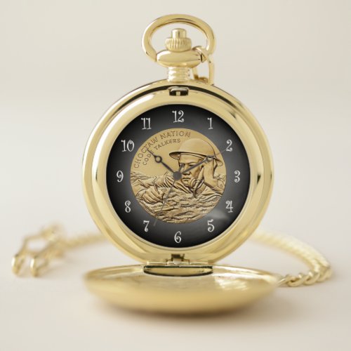 Choctaw Code Talkers Bronze Medal  Pocket Watch