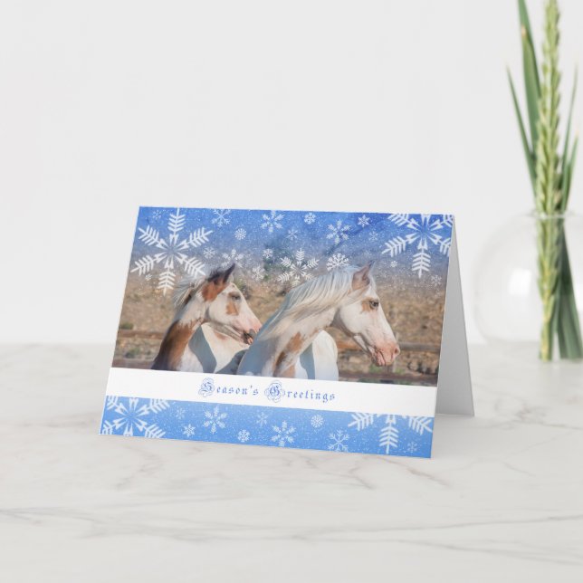 Choctaw Mare and Foal - 5x7 Holiday Card (Front)