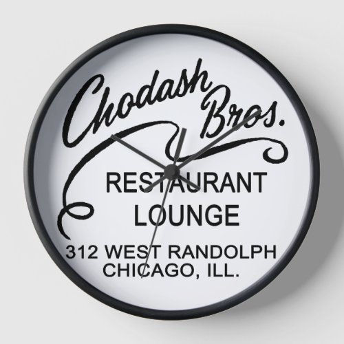 Chodash Bros Restaurant Chicago Illinois Clock