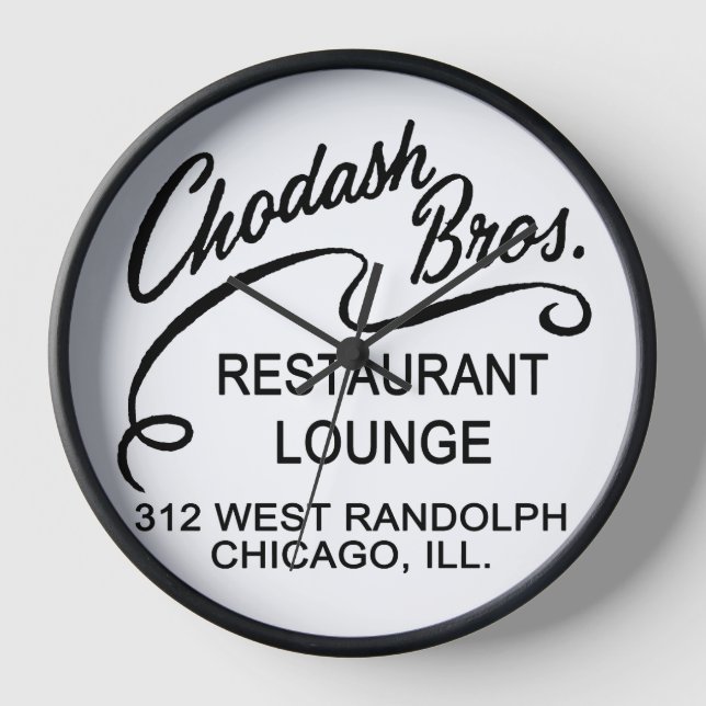 Chodash Bros. Restaurant, Chicago, Illinois Clock (Front)