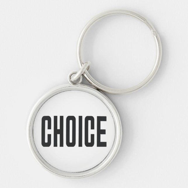 CHOICE  80s Style  Body Politic Statement Keychain (Front)