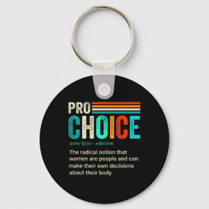 Choice Definition Feminist Women's Rights Retro Vi Keychain