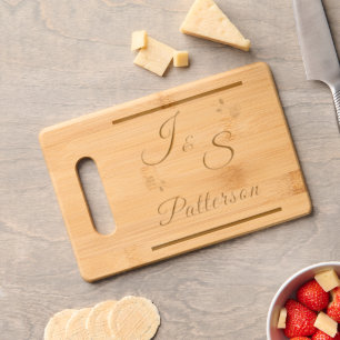 Choice Name & Initials Etched Wooden Cutting Board