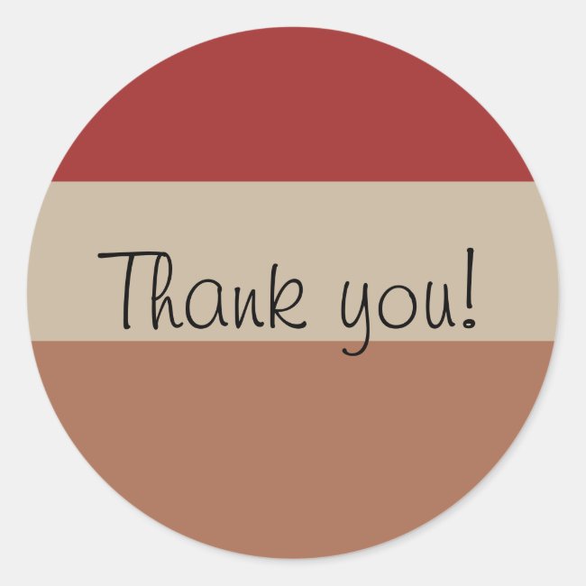 Choice of Three Color Palettes Thank you Sticker