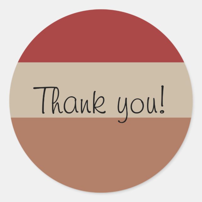 Choice of Three Color Palettes Thank you Sticker (Front)