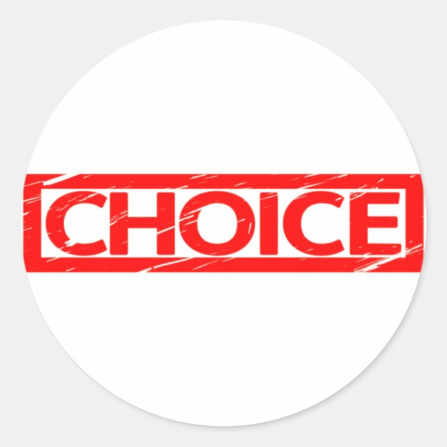 Choice Stamp Classic Round Sticker (Front)