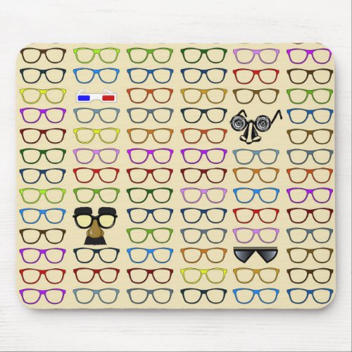 Choices- Whimsical Eyeglass Pattern Mouse Pad