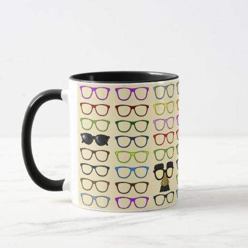 Choices- Whimsical Eyeglasses Pattern Mug
