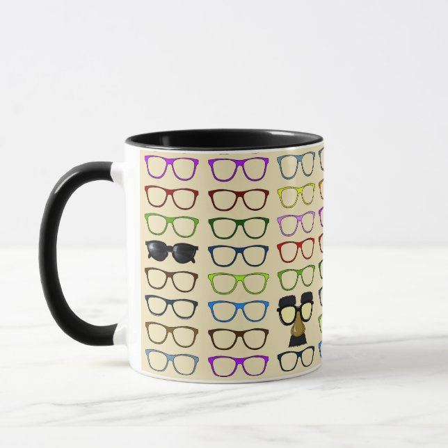 Choices- Whimsical Eyeglasses Pattern Mug (Left)