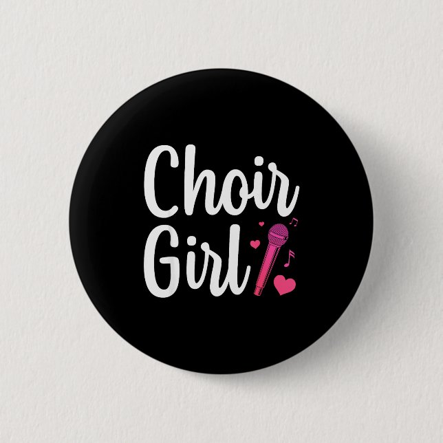 Choir Art For Girls Women Choir Singing Chorus Sho Button (Front)