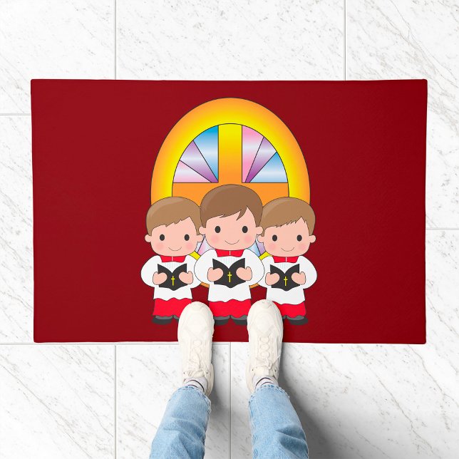 Choir Boys Singing in Church Christian Worship Doormat (Creator Uploaded)
