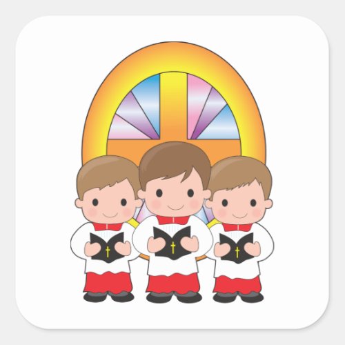 Choir Boys Square Sticker