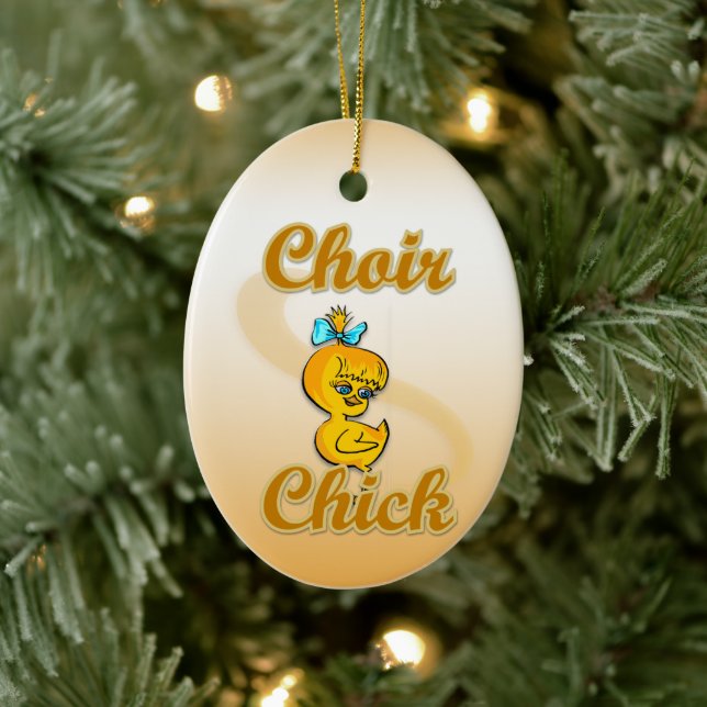 Choir Chick Ceramic Ornament (Tree)