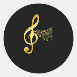 Choir Conductor Clef Notes Choral Music Chorus Gif Classic Round Sticker