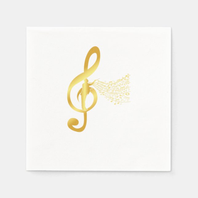 Choir Conductor Clef Notes Choral Music Chorus Gif Napkins (Front)