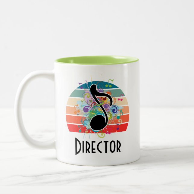 Choir Director Band Director Gift Two-Tone Coffee Mug (Left)