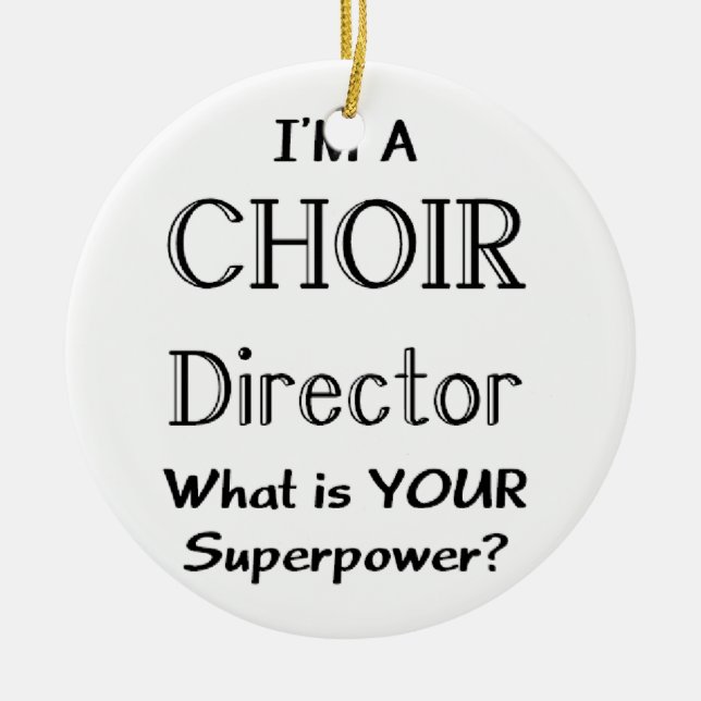 Choir director ceramic ornament (Front)