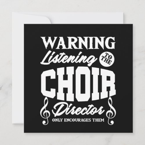 Choir Director Chorus Choral Music Singer Gift Invitation