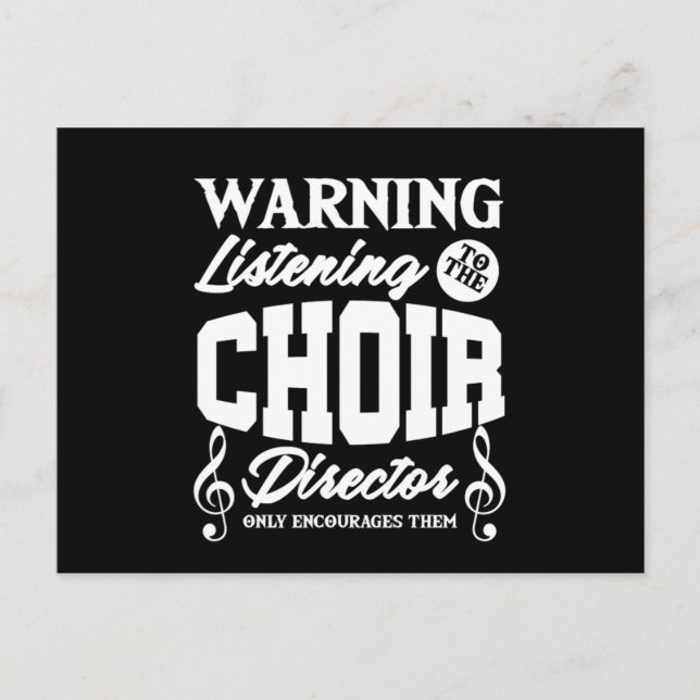 Choir Director Chorus Choral Music Singer Gift Postcard (Front)