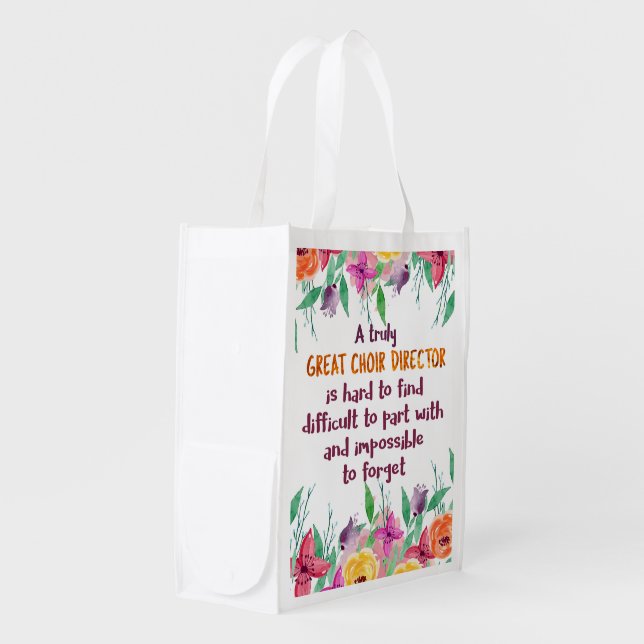 Choir Director Chorus teacher Appreciation Gift Grocery Bag (Front Side)