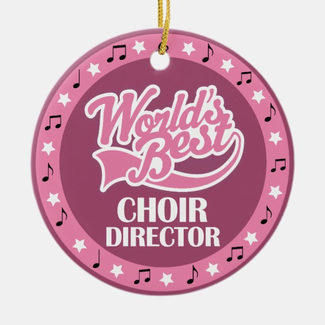 Choir Director Gift For Her Ceramic Ornament (Front)