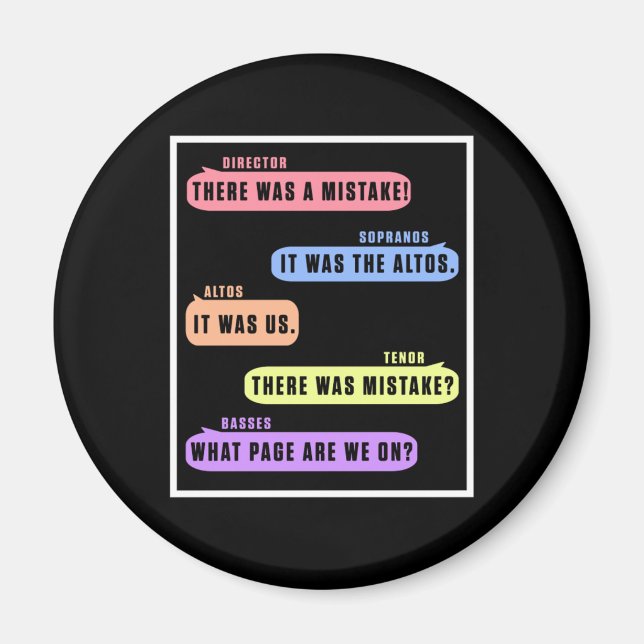 Choir Director Tenor Soprano Altos Basses Chorus G Magnet (Front)