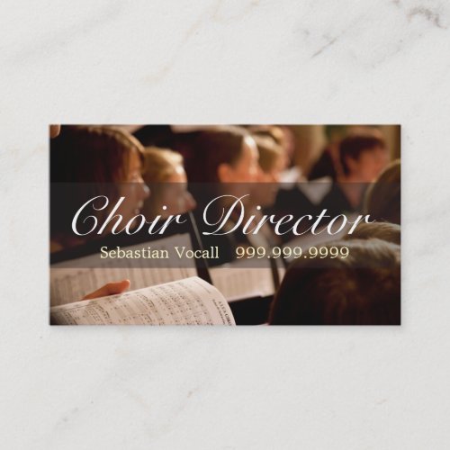 Choir Director Vocalist Music Instructor Teacher Business Card