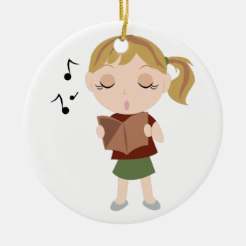 Choir Girl Ceramic Ornament by Windmilldesigns at Zazzle