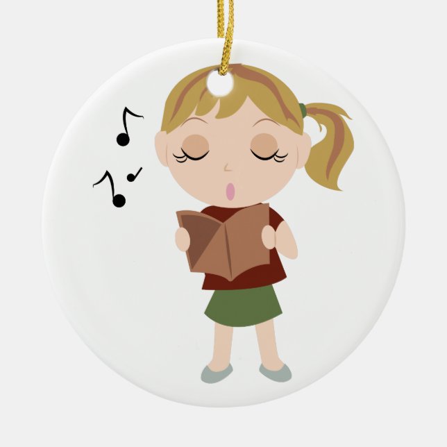 Choir Girl Ceramic Ornament (Front)