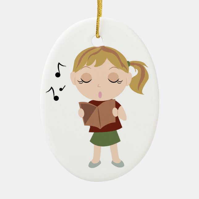 Choir Girl Ceramic Ornament (Front)