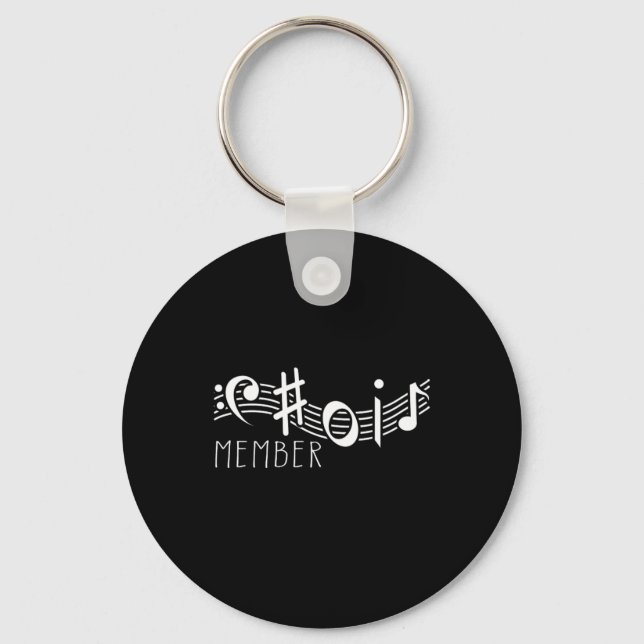 Choir Member Chorus Clef Singer Choral Music Gift Keychain (Front)