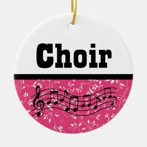 Choir Music Ceramic Ornament