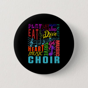 Choir Music Chorus Choral Music Conductor Gift Button