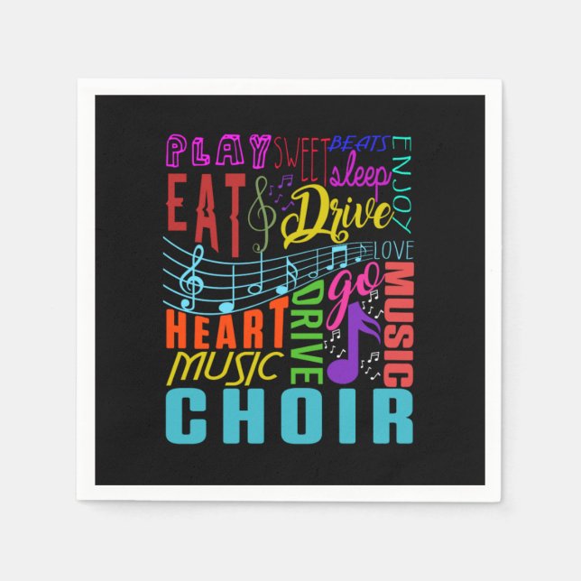 Choir Music Chorus Choral Music Conductor Gift Napkins (Front)