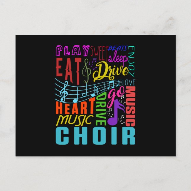 Choir Music Chorus Choral Music Conductor Gift Postcard (Front)